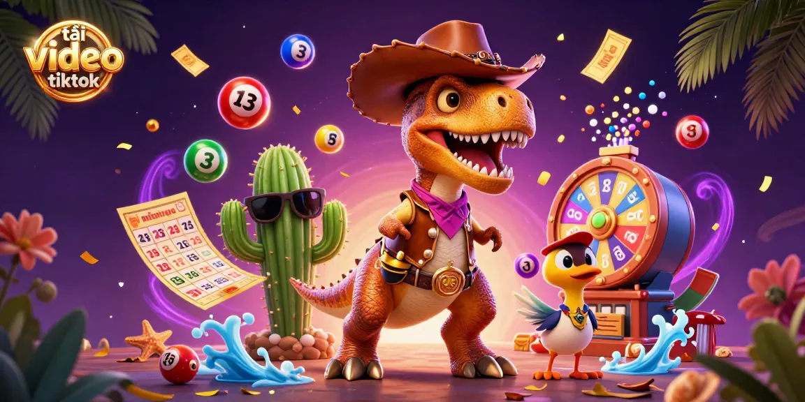 Tap into excitement as you tải video tiktok, featuring a dinosaur cowboy and casino elements!