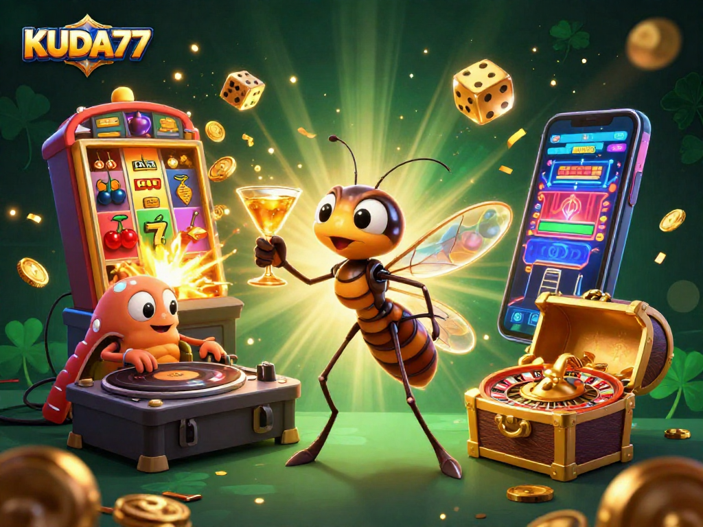 Mainkan KUDA77 dengan momen seru di kasino virtual, menampilkan karakter kasino unik.