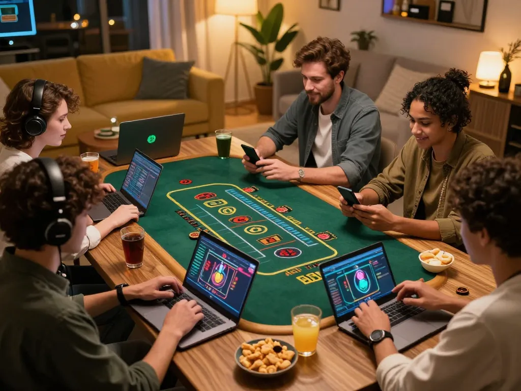 Players enjoying live dealer games on Trang chủ RR99 in a cozy, engaging environment