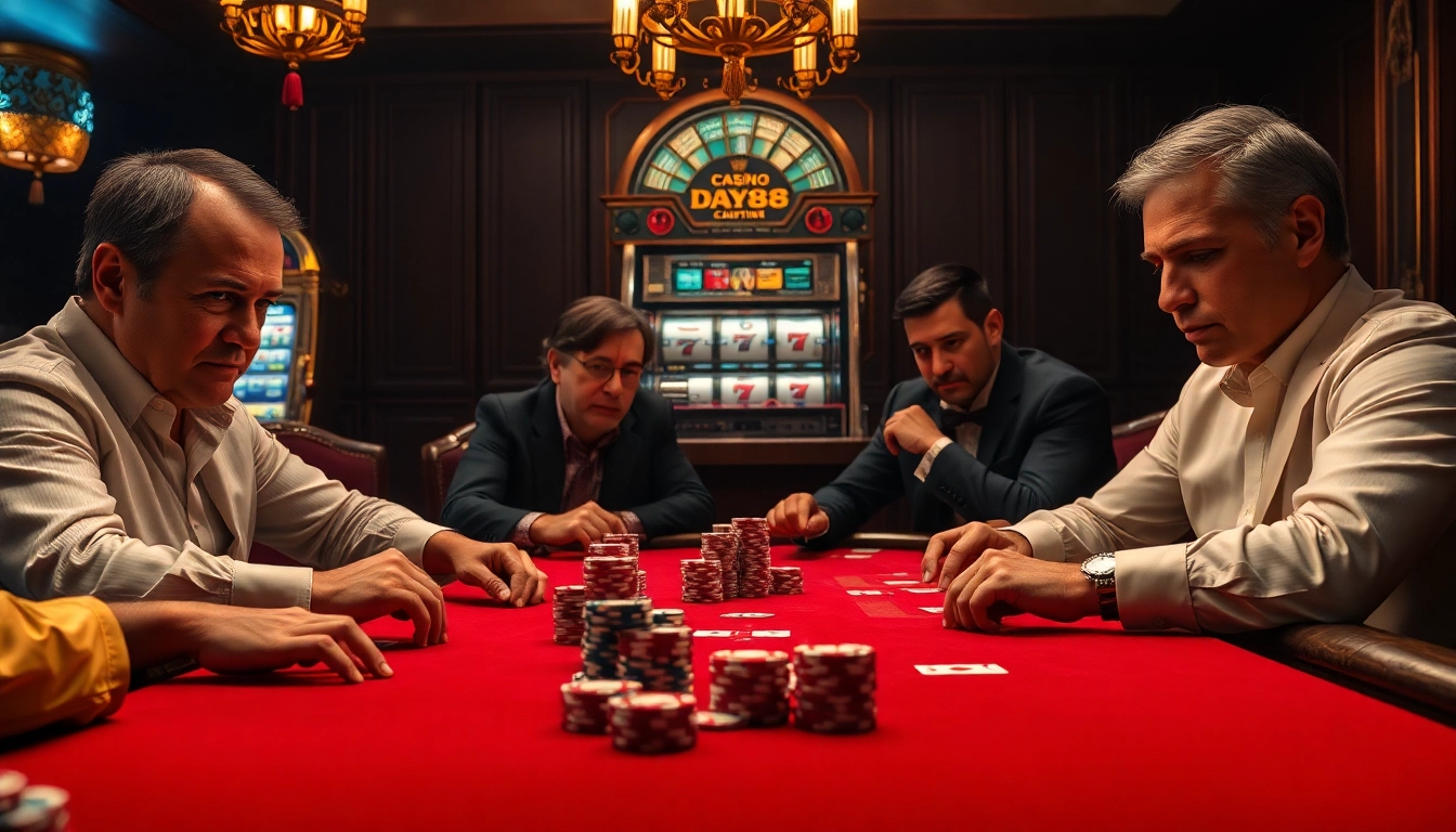 Play exciting poker at DA88 gaming tables in a luxurious casino atmosphere.
