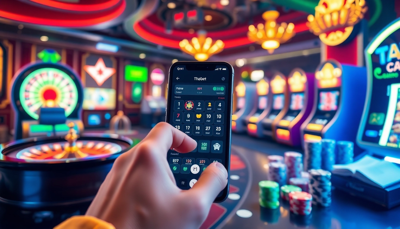 Placing bets on THABET đăng nhập with engaging casino visuals and excitement.