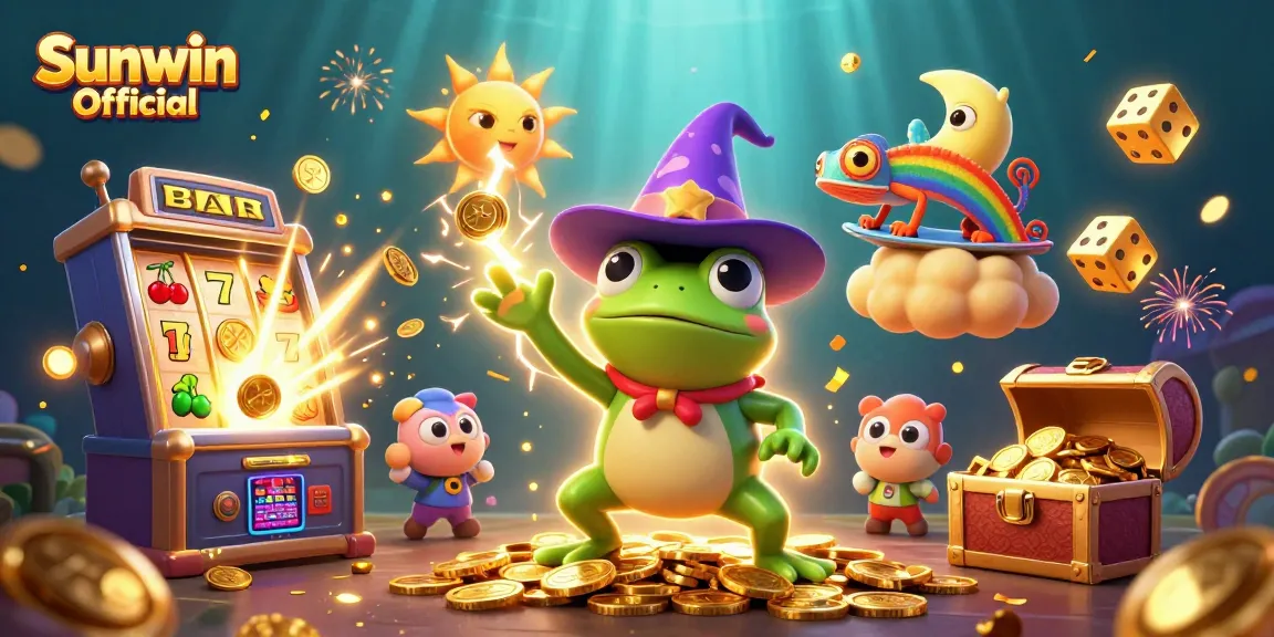 Experience abundant wins at Sunwin Official with vibrant casino elements and golden rewards.