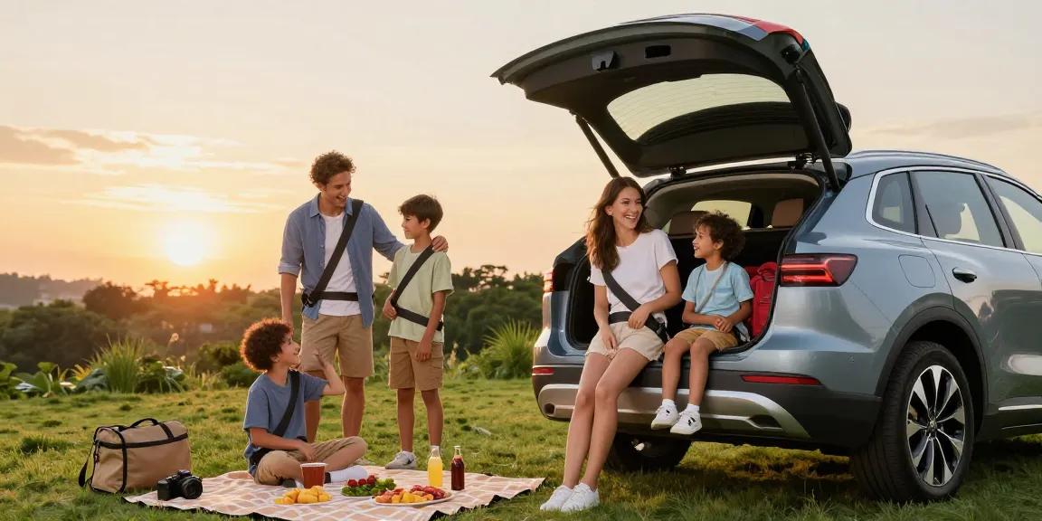 Family enjoying road trip in a modern SUV showcasing best auto warranty companies benefits.