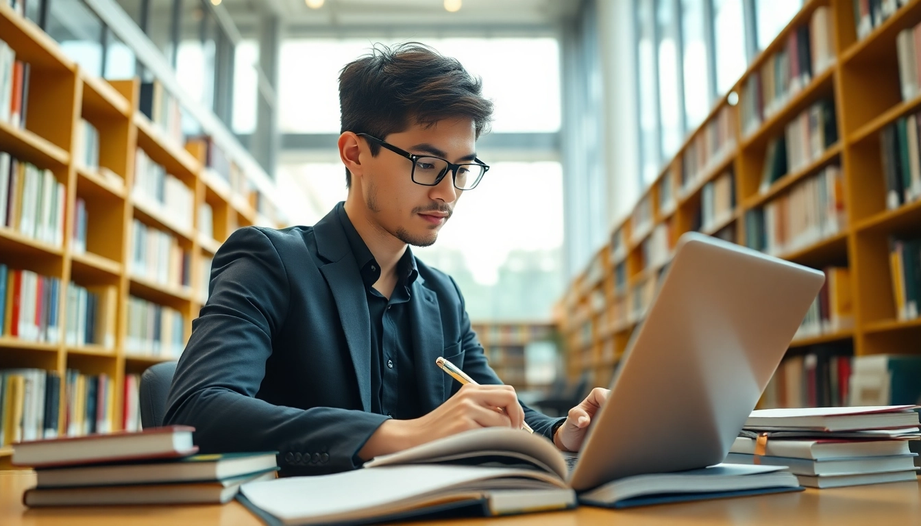 Pay someone to take toefl while a focused student studies in a bright library.