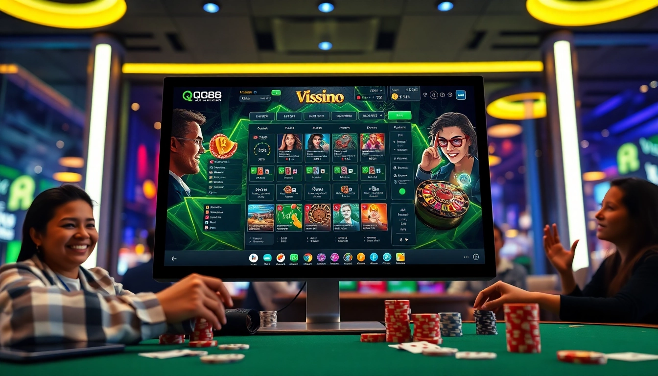 https://qq88.education/ showcases a vibrant online casino environment with engaging gameplay and modern design elements.