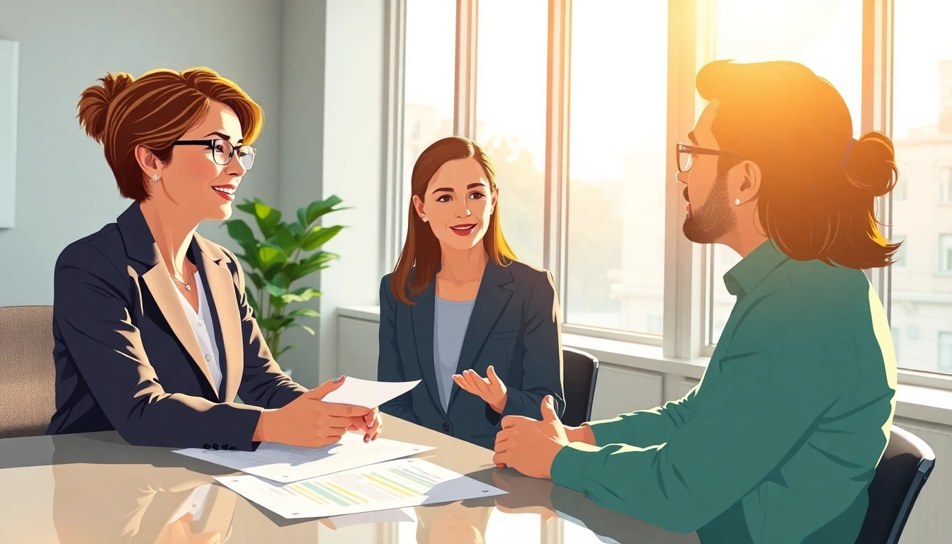 Understand federal benefits: Financial advisor discussing with engaged couple.