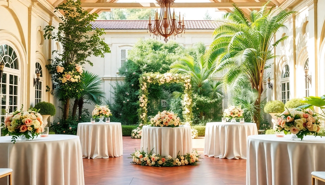 Ceremony setup at the Best Wedding Venue Jacksonville showcasing elegant decor and lush greenery.