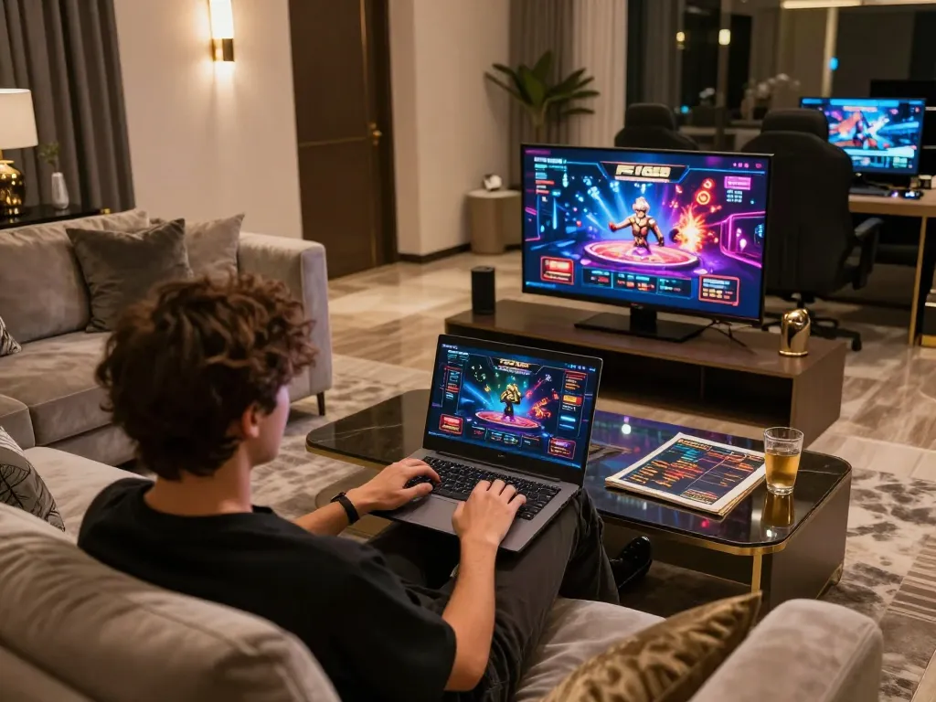 Player engaging with F168 online casino platform, enjoying immersive gaming experience.