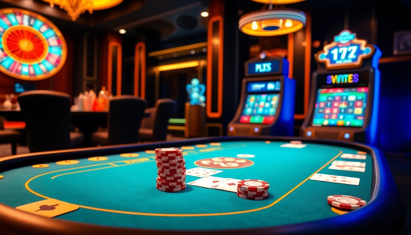 Plataforma de apuestas en línea de vvvbet con acción de póker vibrante y elementos de casino elegantes