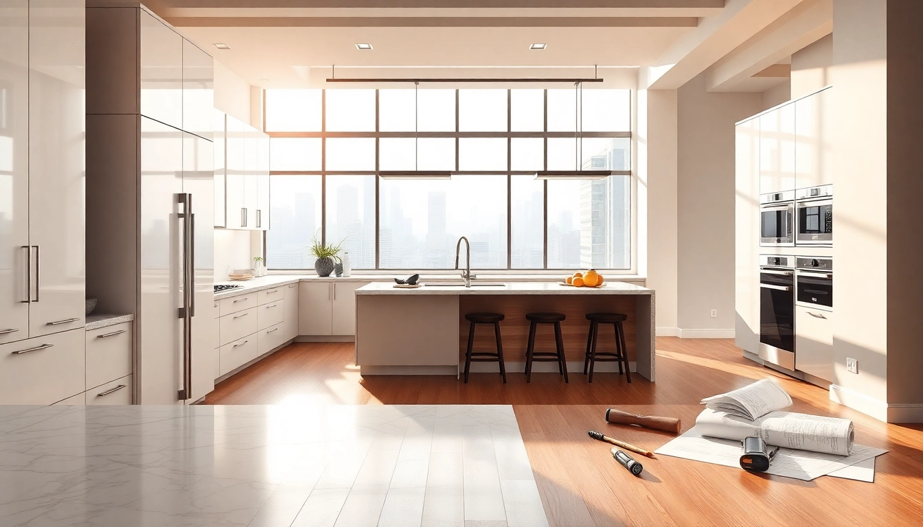 Revamped kitchen showcasing home renovations vancouver with modern design and bright atmosphere.