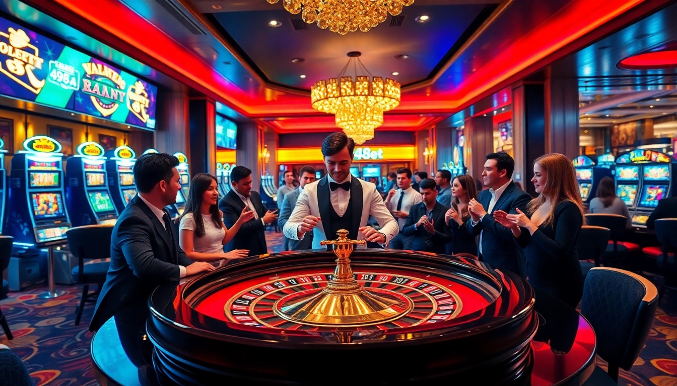 Experimenta la emoción de ganar en 488bet con mesas de casino vibrantes y jugadores involucrados en la emoción de altas apuestas.